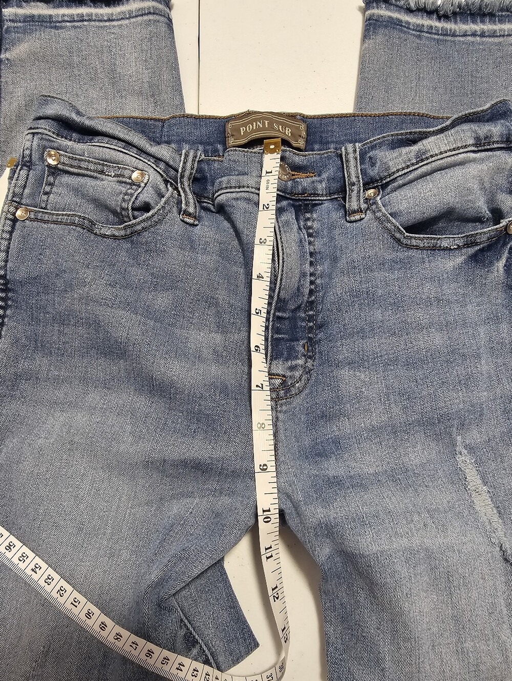 J.Crew Point Sur 10" Hightower High-Rise Straight Distressed Raw Hem Jeans - Picture 7 of 12